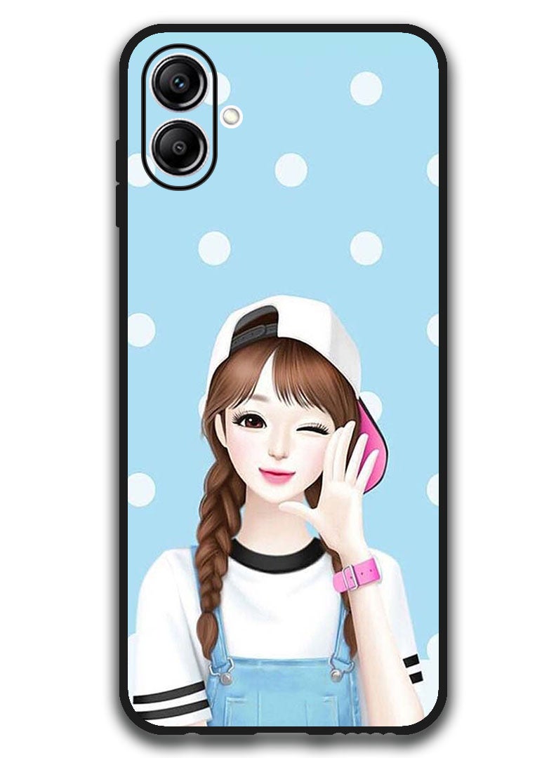 Theodor Case Compatible with Samsung Galaxy A07 6.7 Inch Protection Shockproof Bumper Cover Girl Wear Cap - Image 1